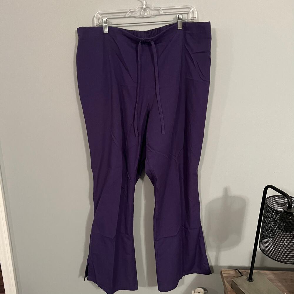 Cherokee Drawstring Pull On Scrub Pants Size XL Purple Grape